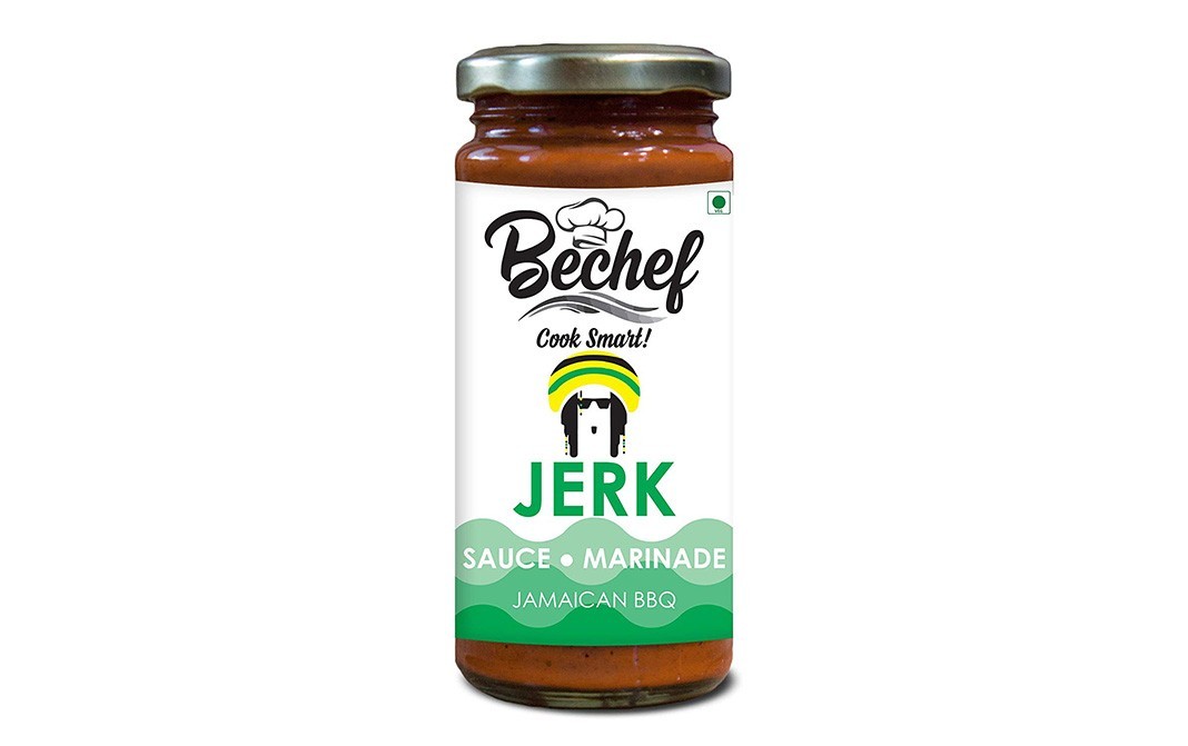 Bechef Jerk Sauce - Marinade Jamaican BBQ   Glass Jar  230 grams